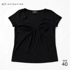 ESTNATION 半袖カットソー ブラック サイズ40のサムネイル