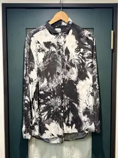 ZARA 長袖シャツ モノトーン 総柄 リラックスフィット XLのサムネイル