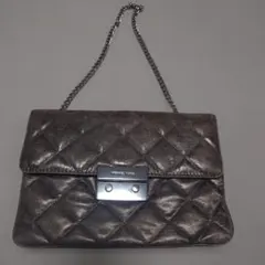 マイケルコース　メタリックグレー ハンドバッグ　美品