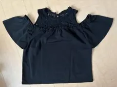 INGNI 黒　半袖オフショル　トップス　レース