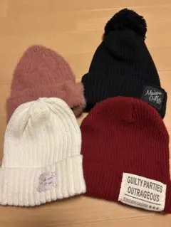 ニット帽4点セット まとめ売り 女の子