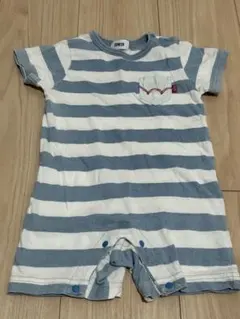 EDWIN 半袖 ボーダー柄 ロンパース サイズ80