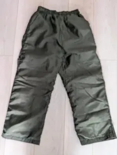 カーキ　裏起毛パンツ　140