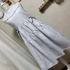 極美品　millebonheur ティアード　薔薇柄 ワンピース　ジャガード柄