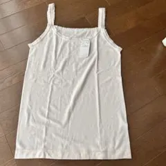 新品　ピンクベージュ レースタンクトップ Lサイズ