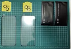 ガラスフィルム (2枚)+ iPhone 15 Plus カメラフィルム（2枚）