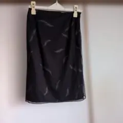 LAUTREAMONT 黒葉模様スカート サイズ2