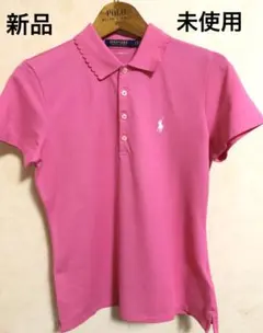 ポロ ゴルフ ラルフローレン　ピンク　ポロシャツ　レディース　スカラップ　新品