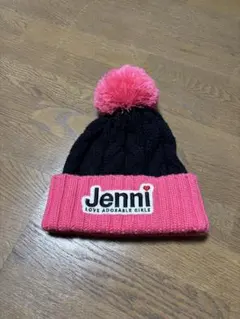 JENNI ロゴ ニット帽　ポンポン付き ピンク Mサイズ