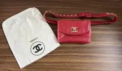CHANEL シャネル　ヴィンテージ ラムスキン ウエストポーチ バッグ
