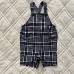 COMME CA ISM チェック柄オーバーオール 80