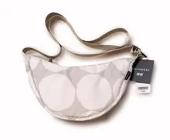 ユニクロ マリメッコ ラウンド ショルダーバッグ ライトグレー 新品 タグ付き