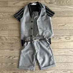 キッズ フォーマルスーツセット グレー