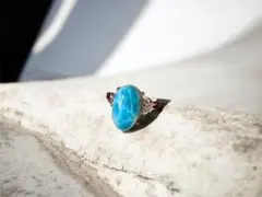 ★天然石ラリマーリング　　08