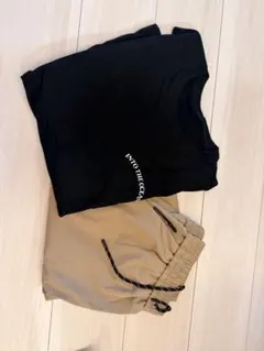 カーキショートパンツ＆黒タンクトップ メンズ Lサイズ 未使用保管品のサムネイル