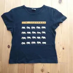 ［中古］JIM THOMPSON 半袖Tシャツ 象柄 ブラックのサムネイル