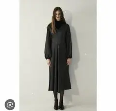 MOUSSY ドット柄 Vネックワンピース 長袖のサムネイル