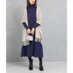 ロッソ　ワンピース　ニット タートルネックデザインスリーブワンピース