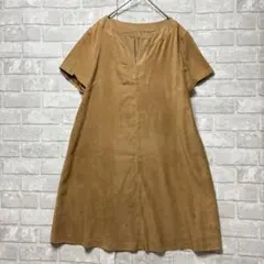 クリスチャンオジャール ワンピース M 美品 ブラウン スタッズ スウェードのサムネイル