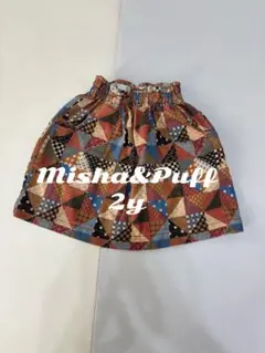【値下】Misha & Puff ベルスカート パッチワーク2y ※タグ付
