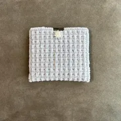 ポーチ　グレー　ハンドメイド　編み物