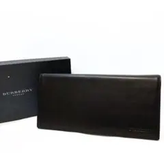 【極美品】BURBERRY バーバリー 二つ折り長財布 ブラック ノバチェック