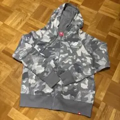 New Balance カモフラ柄 ジップアップパーカー グレー M