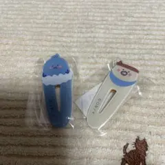 お文具といっしょ　ヘアクリップ　ばぶんぐver 2種セット