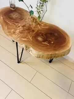天然木 カリン輪切りサイドテーブル 一点物 手造り 2025年最新】輪切り