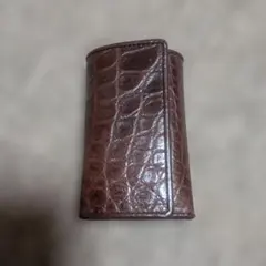 ブラウン クロコダイル風キーケース