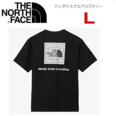 ザノースフェイス バンダナスクエアロゴTシャツ ブラック L　NT32446
