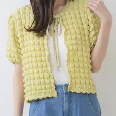 ポコポコリボンカーデ