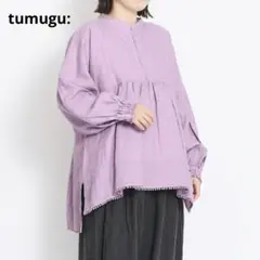 ✨tumugu: ツムグ ロイヤルリネン　レースプルオーバーのサムネイル