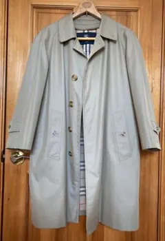 美品　バーバリー ステンカラーコート ノバチェック　M