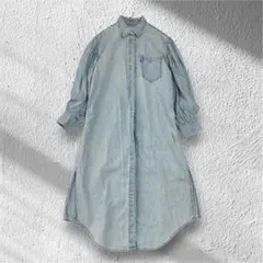 【リーバイス】オステリアダスター デニムシャツワンピース 比翼ボタン XSのサムネイル
