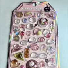 国内正規品】　ボンボンドロップシール　シャーベット もちもちボンボン　シマエナガ