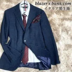 イタリア製生地　ブレザーズバンク　テーラードジャケット　フランネル　メンズ　秋冬