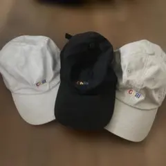刺繍ロゴ付きキャップ3個セット
