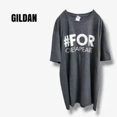mt51926 ギルダン　半袖Tシャツ グレー ビッグロゴ プリントTのサムネイル
