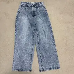 ADRER ヴィンテージメイクワイドテーパードデニム ブルー