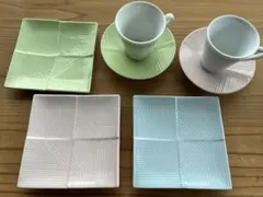 パステルカラー ティーカップ＆プレートセットのサムネイル