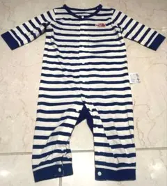 【美品】NORTH FACE ノースフェイス ロンパース　ボーダー　ストライプ
