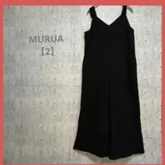 MURUA 【2】ブラック オールインワン サロペット