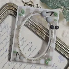 匿名配送♪ 0717 デコトレカ キーホルダー　B8 さくらんぼ