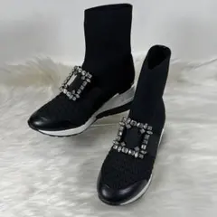 新品 EVOL metoka イーボル メトカ ビジュー ショートブーツ 黒 S