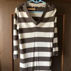 お値下げ❤️BURBERRY ストライプ 五分袖 チュニック