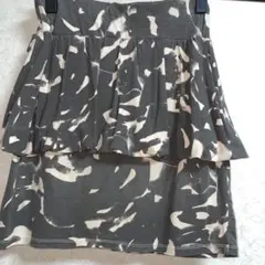 rienda ミニスカート グレー・ホワイト