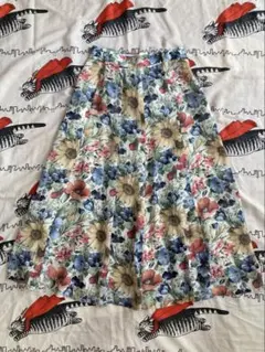 vintage ヴィンテージ 花柄 スカート ひまわり ボタニカル 古着のサムネイル
