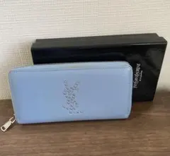 イヴ・サンローラン　長財布　ブルー　正規品のサムネイル