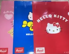 サンリオ　ハローキティ　50周年 クリアファイル3枚セット　アベイルノベルティ